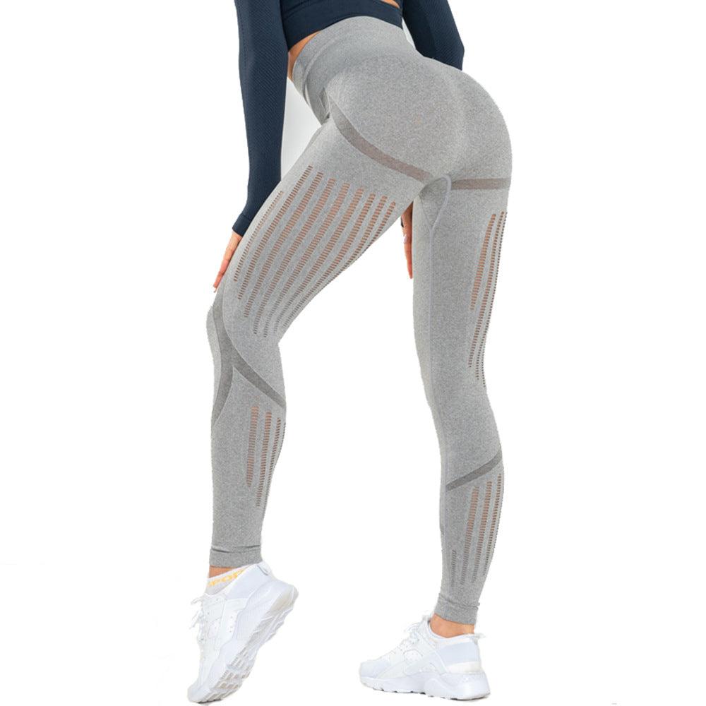 High waist yoga pants women's knit - JWHL FASHION