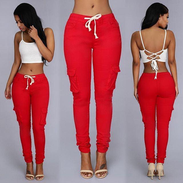 Women's multi-bag casual pants - JWHL FASHION
