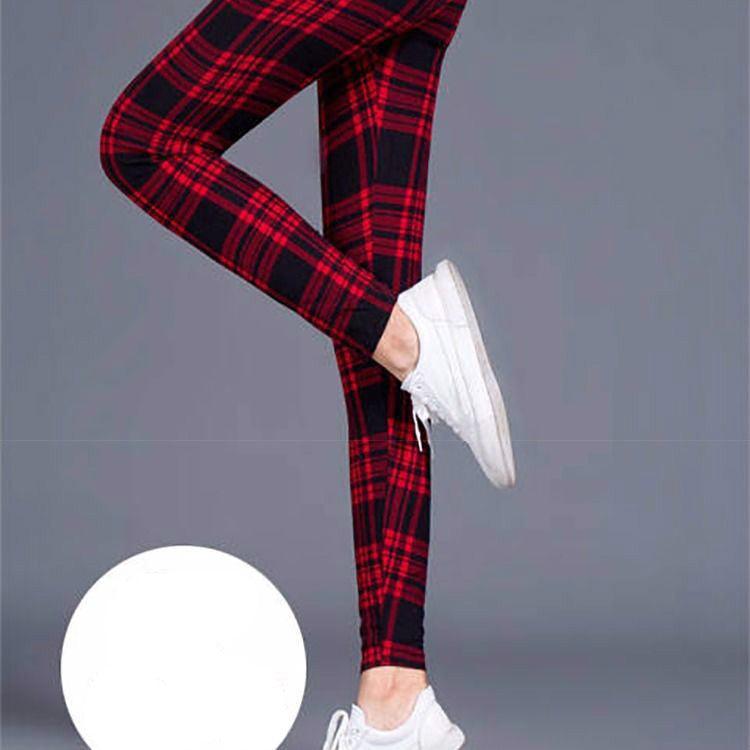 Milk silk check leggings - JWHL FASHION