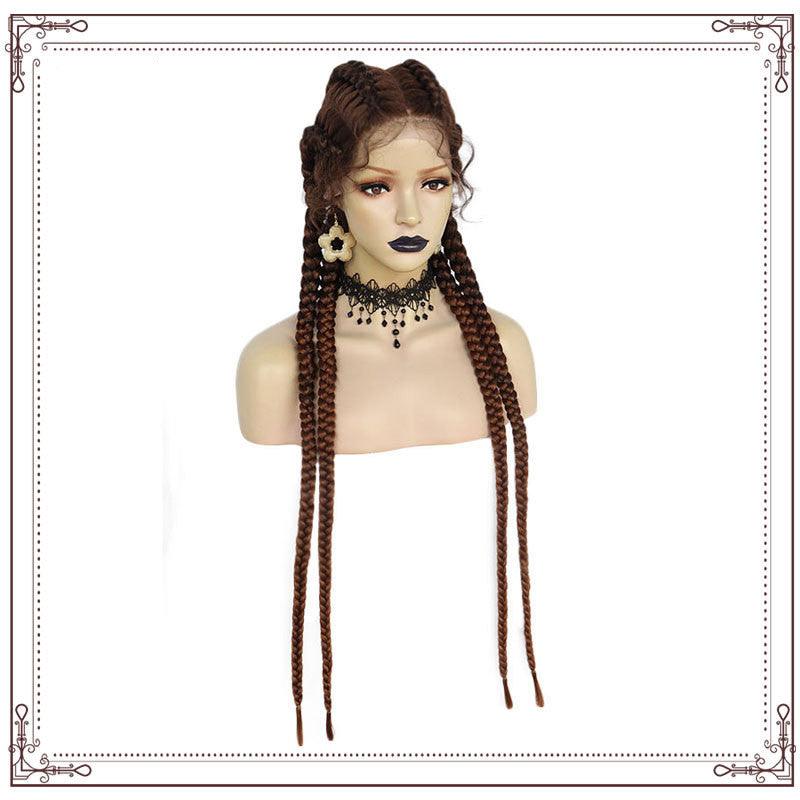 Four-strand Ponytail Braided Wig Front Lace Hair Set - JWHL FASHION