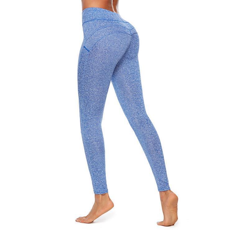 Solid color exercise leggings - JWHL FASHION