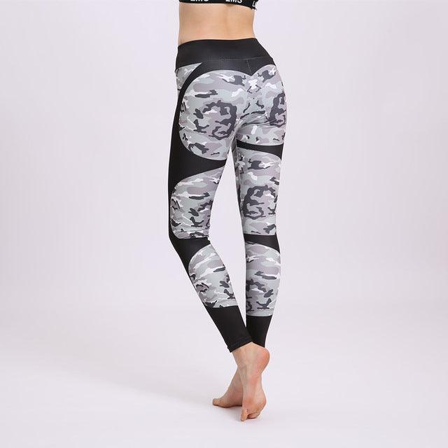 Print patchwork yoga leggings - JWHL FASHION