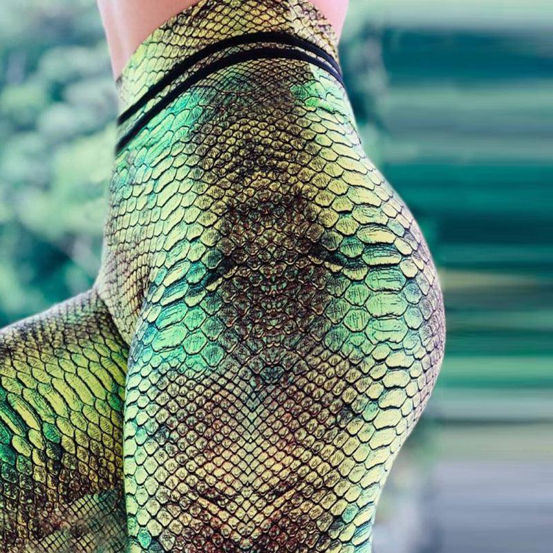 Snake pattern digital printed yoga suit - JWHL FASHION