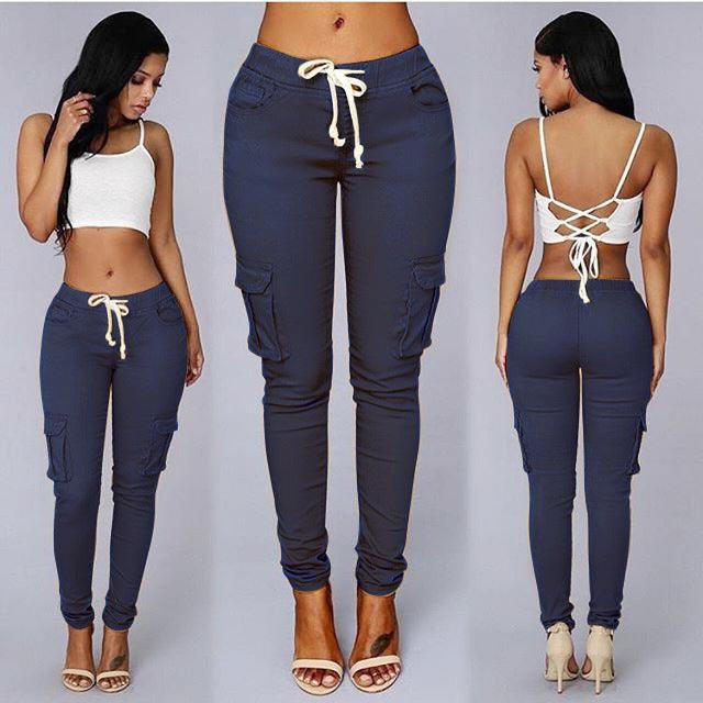 Women's multi-bag casual pants - JWHL FASHION