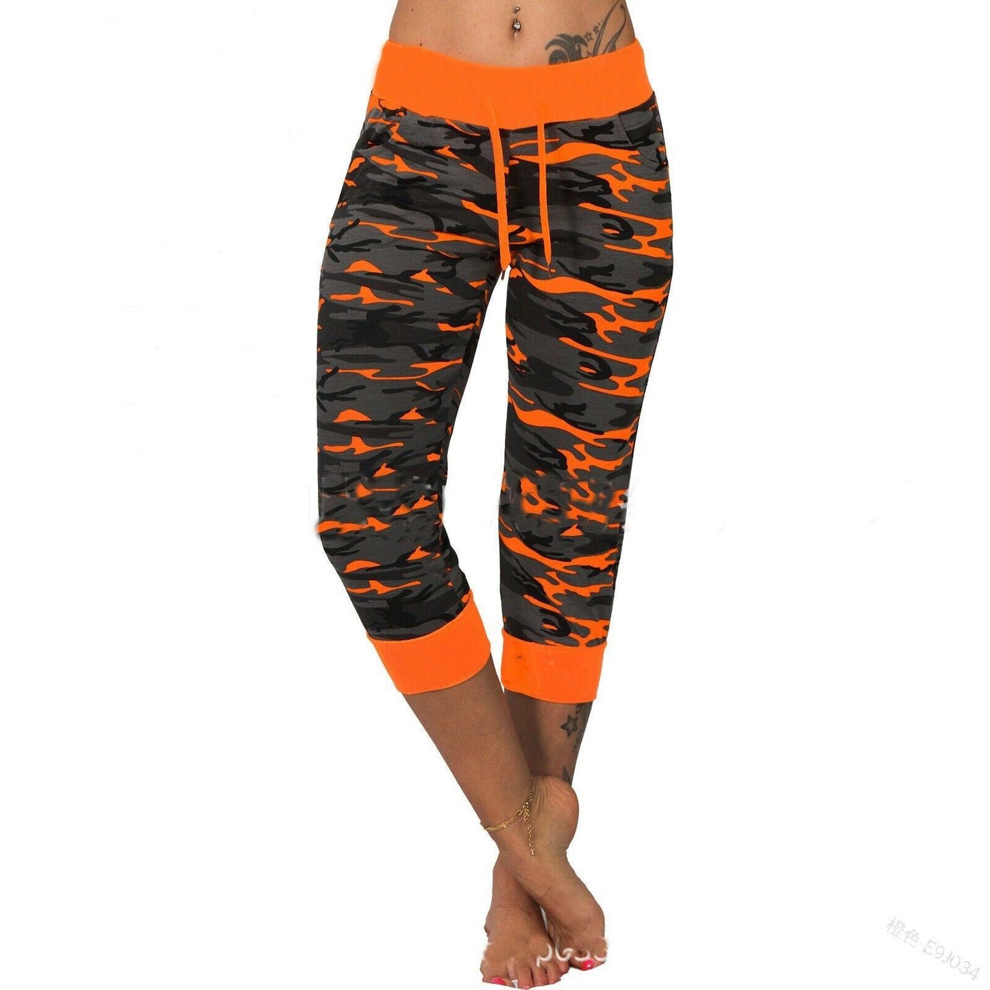 Yoga Camouflage 7 - Minute - Cut Ankle Pants - JWHL FASHION