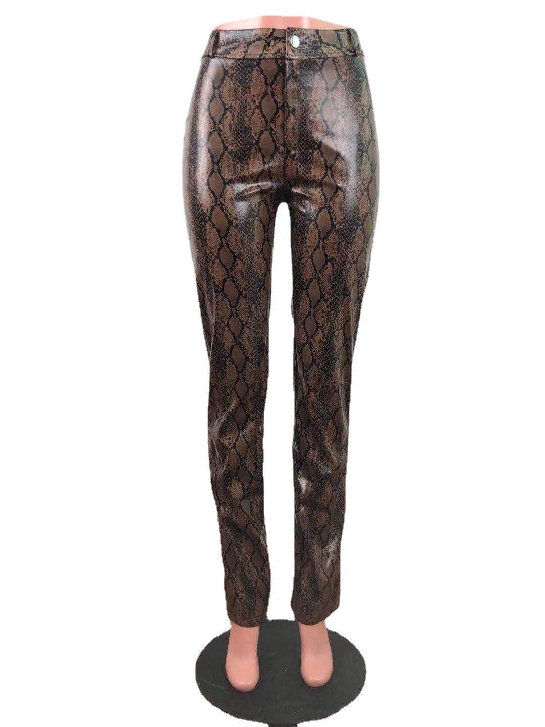 Women'S Wide-Leg Stretch Leather Pants or Trousers - JWHL FASHION