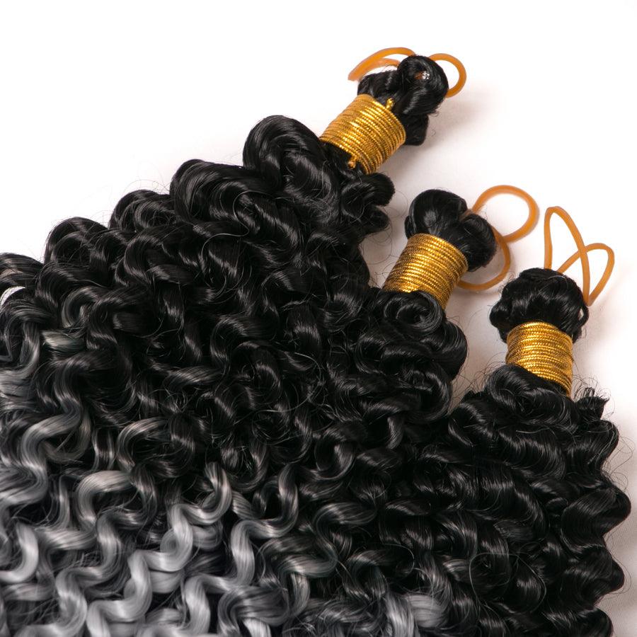 Yake Water Wavy Curly Hair Bicolor Chemical Fiber Braid bundles - JWHL FASHION