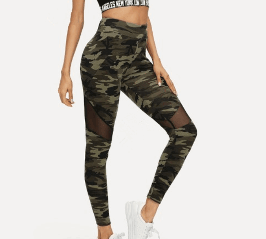 Color matching leggings mesh