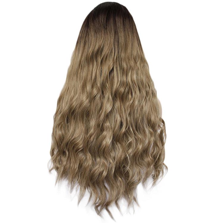 Front lace gradient long curly chemical fiber wig - JWHL FASHION