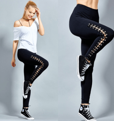 Stretchy  Plus Size Ripped Leggings - JWHL FASHION