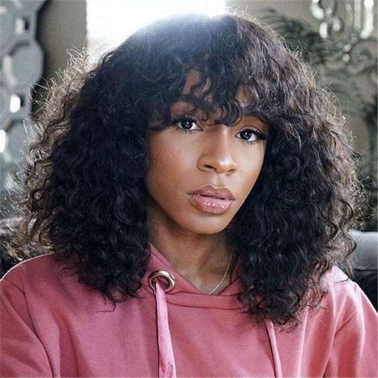 African Small Curly Short Afro Chemical Fiber Wig