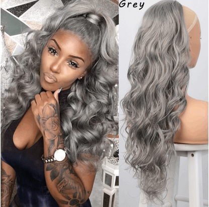 Drawstring Big Wave Ponytail Wig