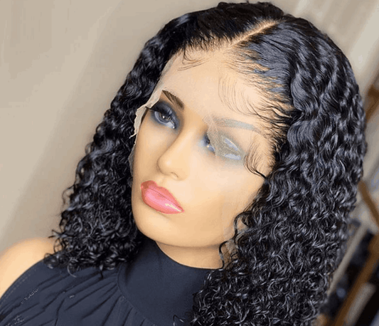 Black Short Curly Hair Chemical Fiber Wig