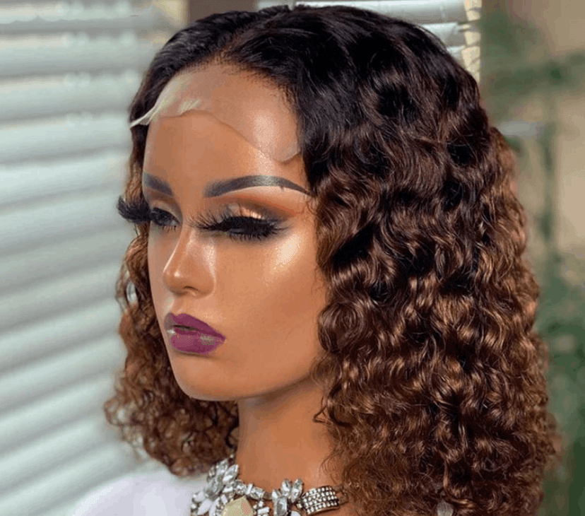 Black Short Curly Hair Chemical Fiber Wig