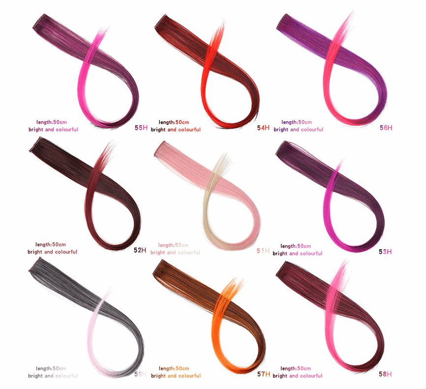 Blowable Gradient Color Hair Extension Pieces