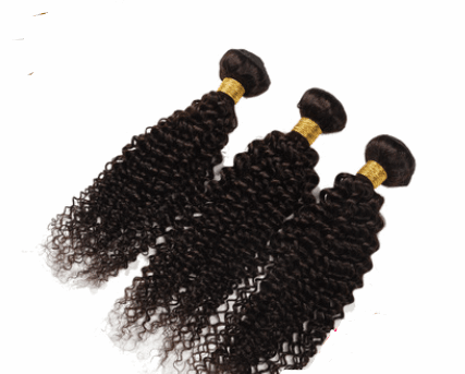 Brazilian kinky curly wave real hair 3 bundles mix