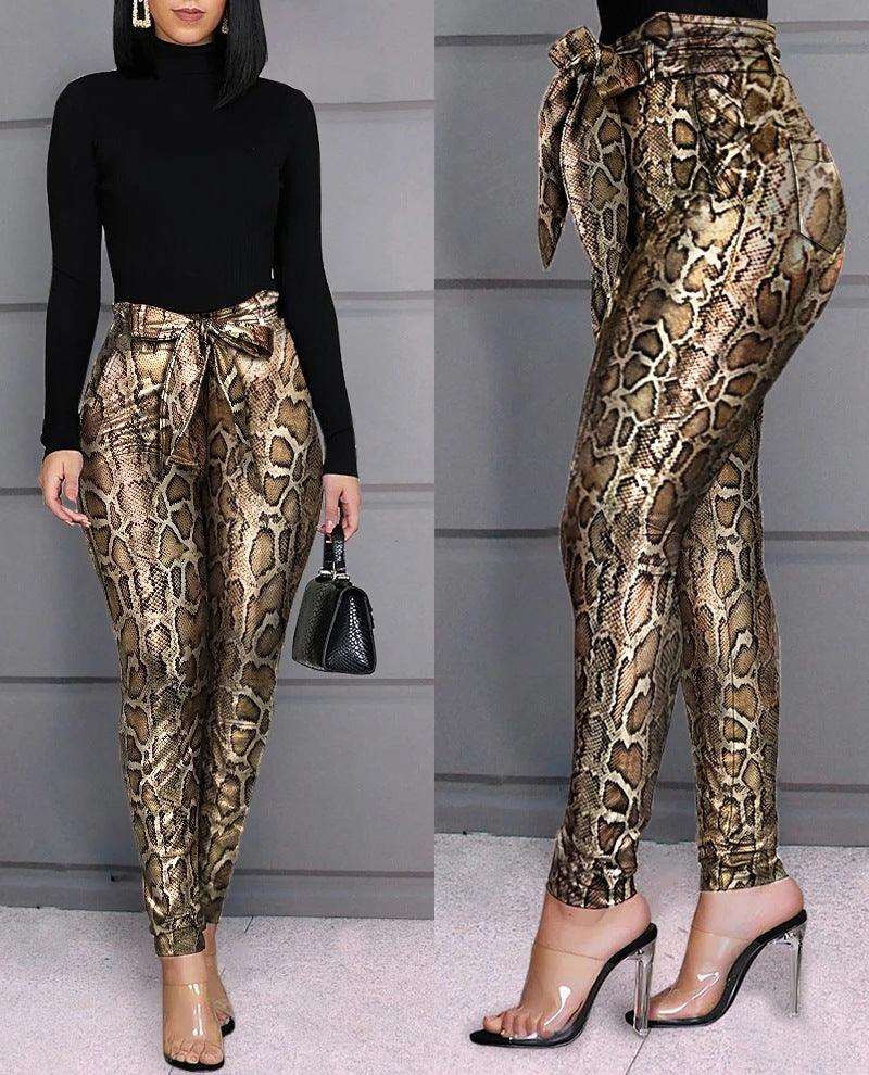 Fashion casual PU pants leather pants - JWHL FASHION