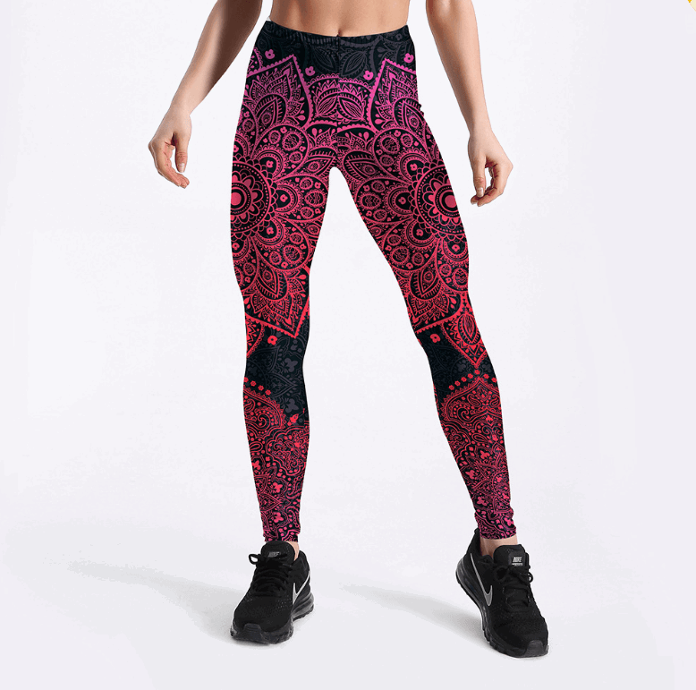 Fuschia Mandala Leggings - JWHL FASHION