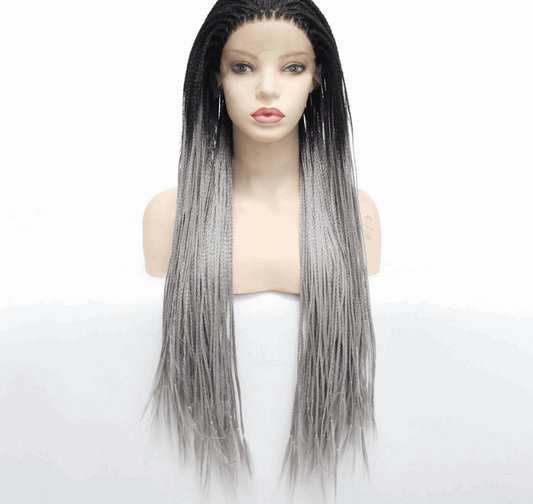 Grey Triple Strand Braided wig - JWHL FASHION