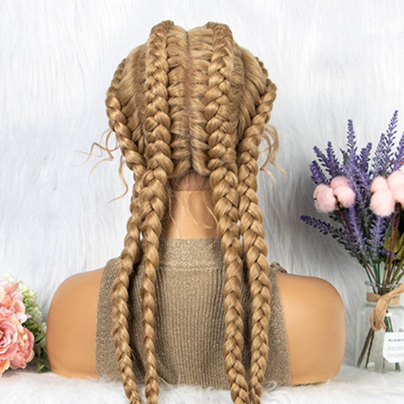 Front Lace Braided Wig With Baby Hair 4 Braids - JWHL FASHION