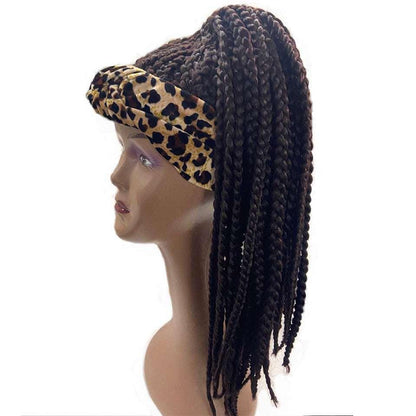 African Leopard Headband Braided Wig