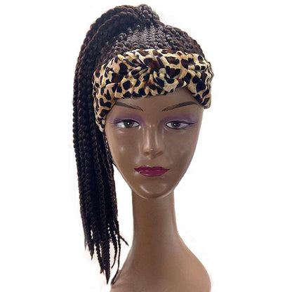 African Leopard Headband Braided Wig