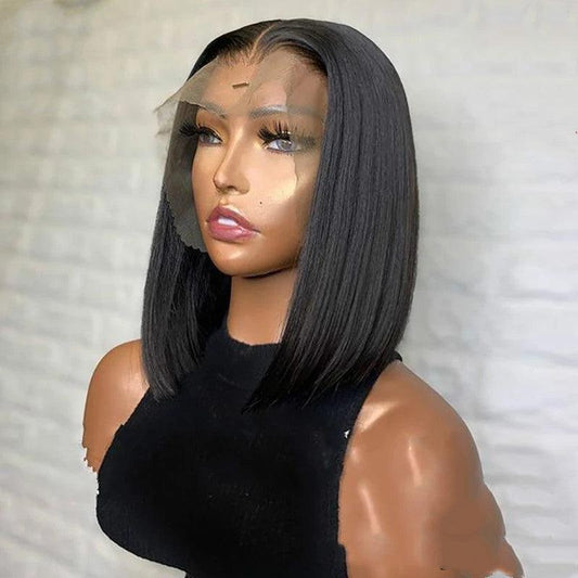 Bone Straight 13X4 Transparent Front Lace Human hair Wig - JWHL FASHION