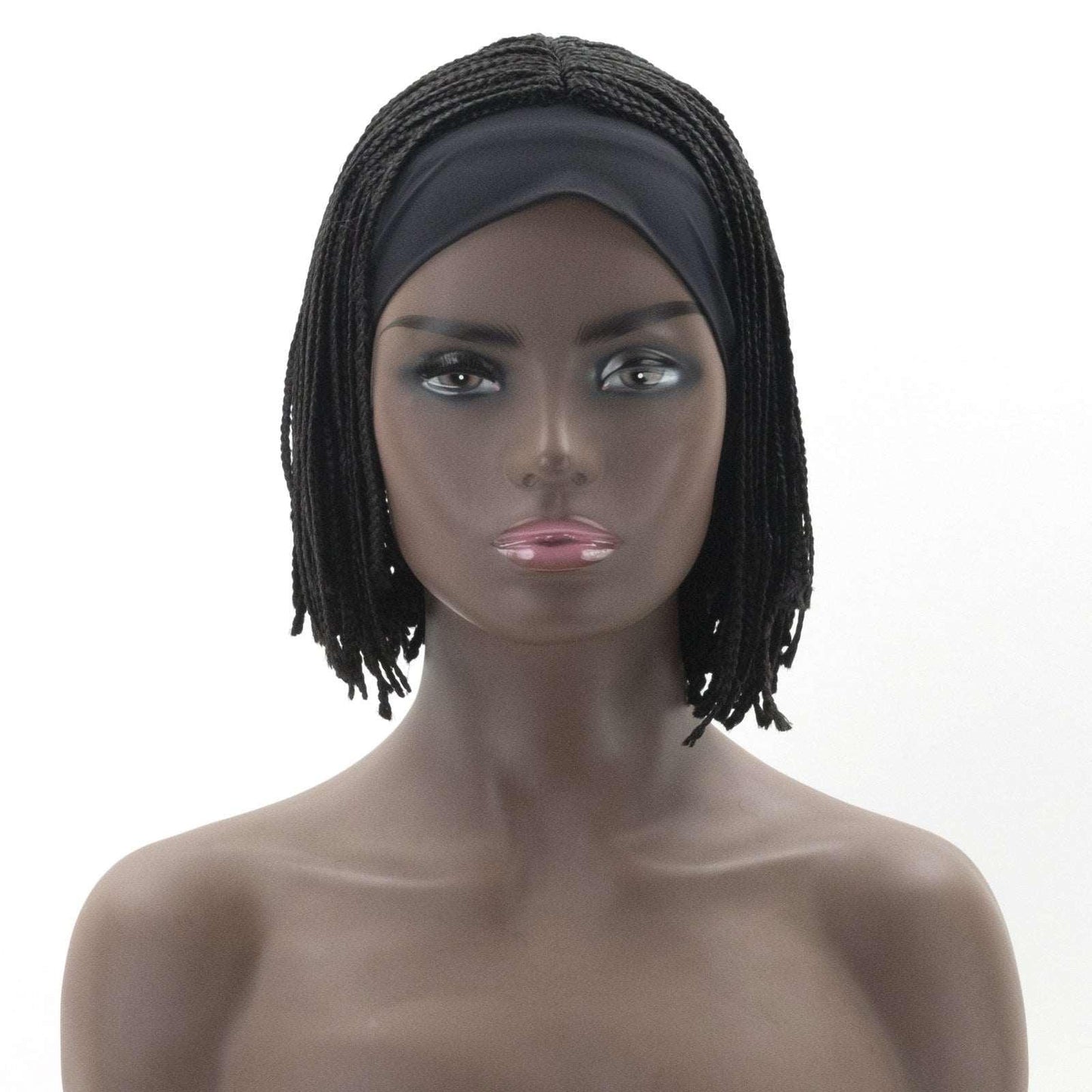 Braid Short Hair Center Split Turban Headgear