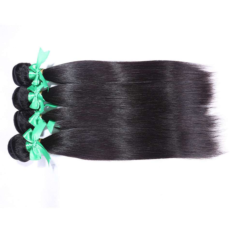 4X4 Hair block Indian Hair Straight Natural Color Real Human Hair Weave Extension