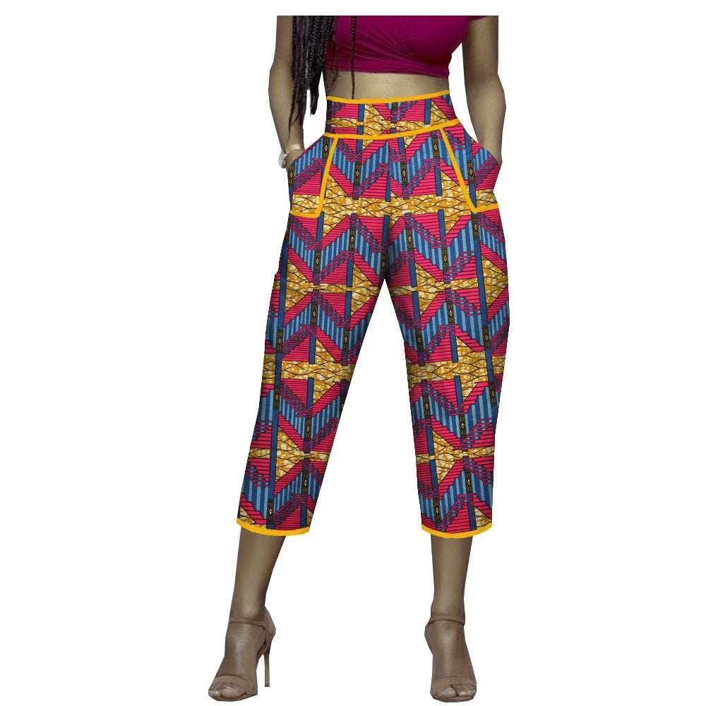 Batik print pencil pants