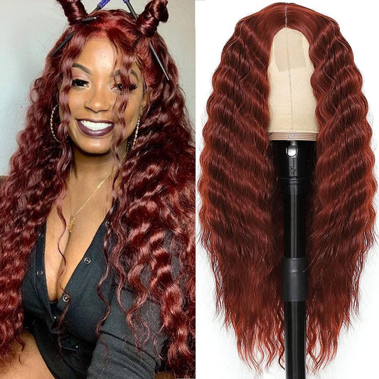 Mid-section Long Curly Synthetic Wig - JWHL FASHION