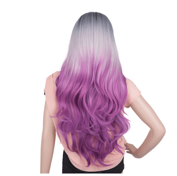 Gradient Dyed Long Curly Hair Chemical Fiber Wig - JWHL FASHION