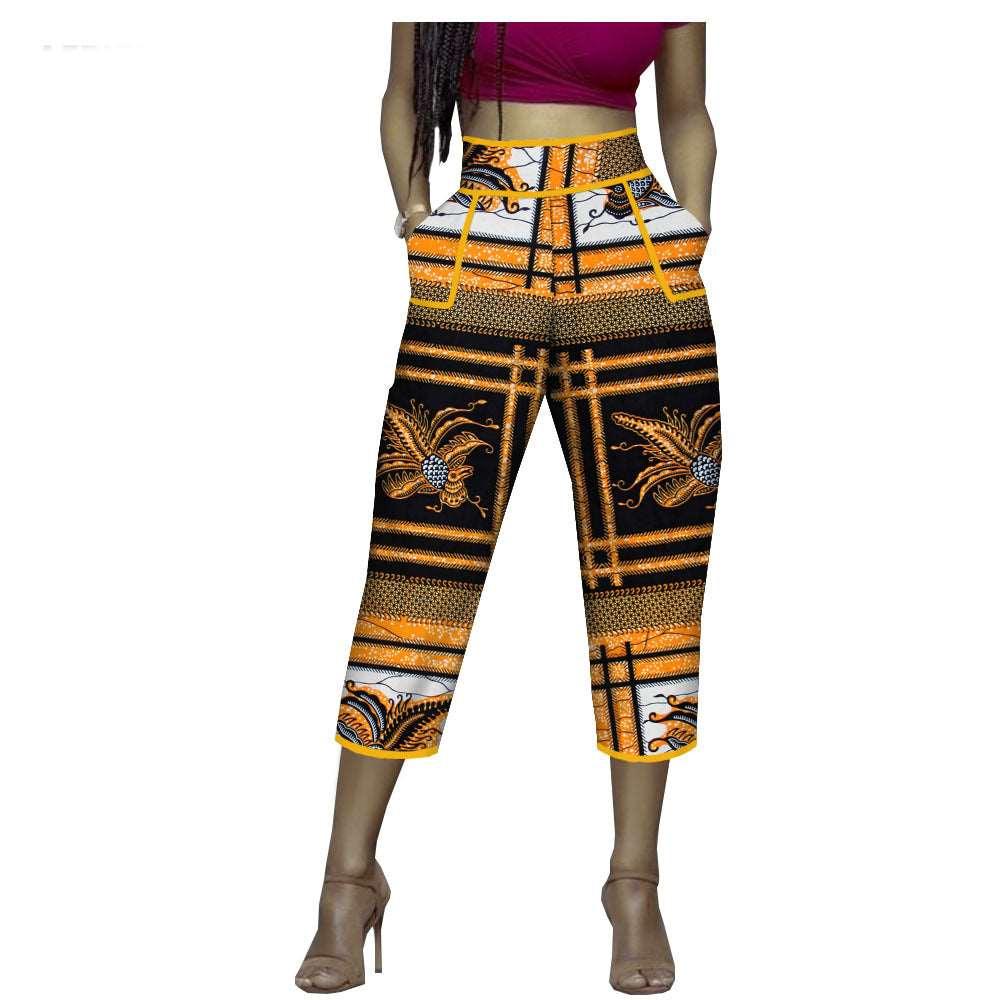 Batik print pencil pants