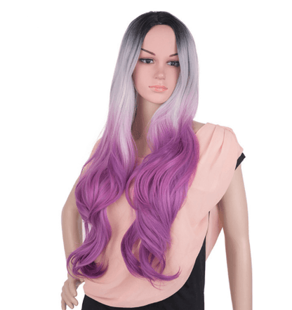 Gradient Dyed Long Curly Hair Chemical Fiber Wig - JWHL FASHION