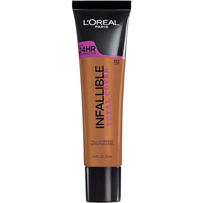 L'Oréal Paris Infallible Total Cover Foundation, Cocoa 1 Ounce (1 Pack)