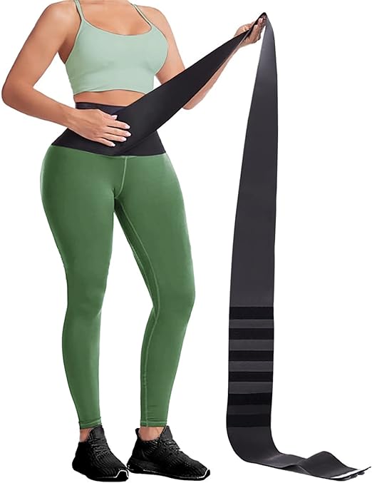 Snatch Me Up Bandage Tummy Wrap, Invisible Plus Size Trimmer Belt Leggings