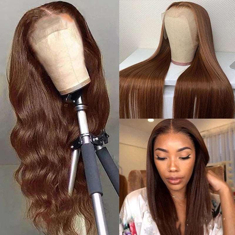 Brown Color Human Hair Wig