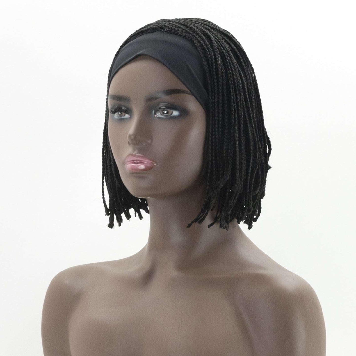 Braid Short Hair Center Split Turban Headgear