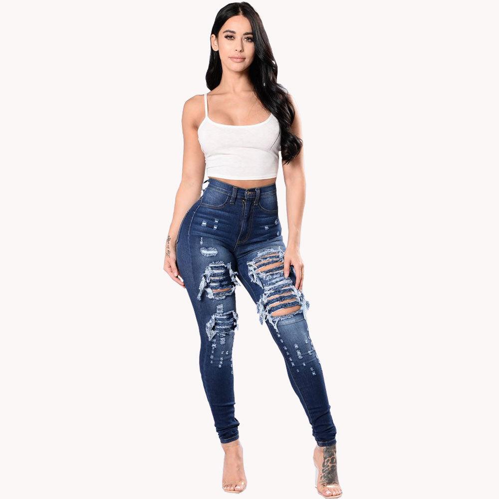 Ripped Jeans For Women Skinny Pants - JWHL FASHION