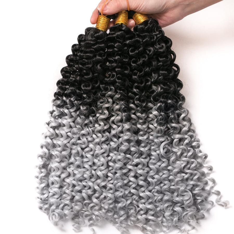 Yake Water Wavy Curly Hair Bicolor Chemical Fiber Braid bundles - JWHL FASHION