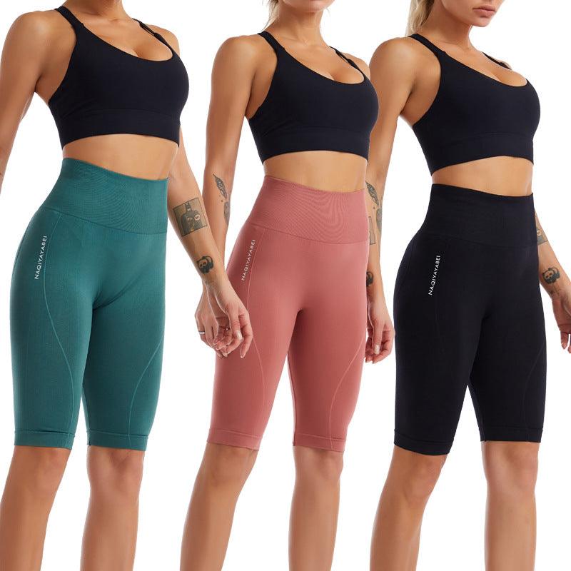 Seamless Hip Lift Tight Sports Breathable Quick Drying Three Point Pants - JWHL FASHION