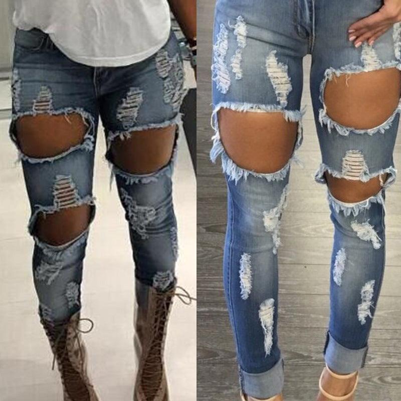 Women's ripped jeans - JWHL FASHION