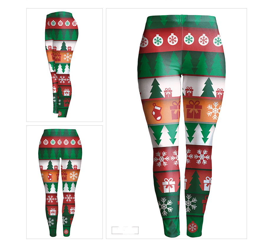 Women's 3D Printed Limited Edition Christmas Leggings - JWHL FASHION