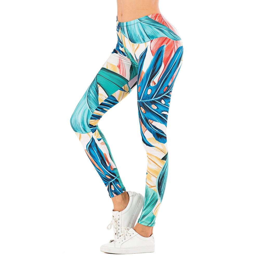 Printed yoga pants outdoor sports leggings - JWHL FASHION