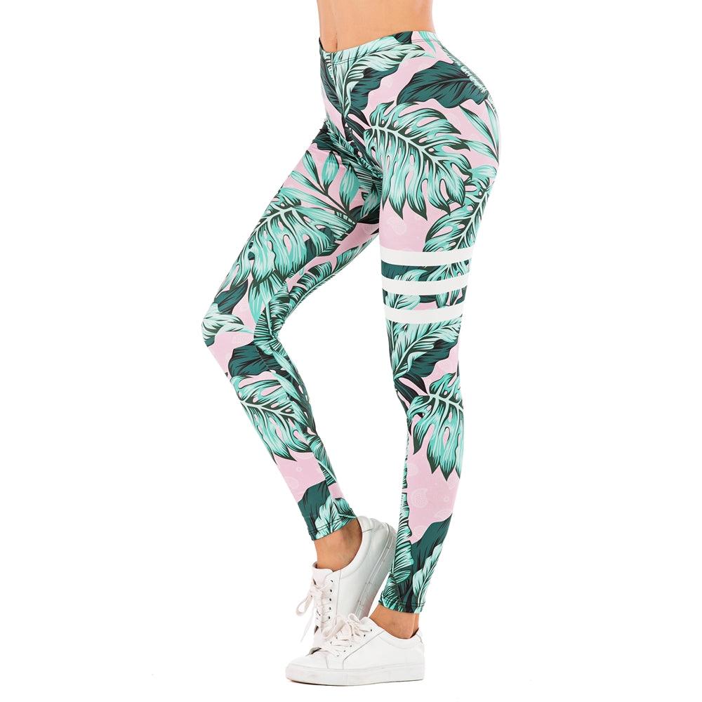 Printed yoga pants outdoor sports leggings - JWHL FASHION