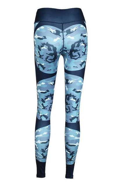 Print patchwork yoga leggings - JWHL FASHION