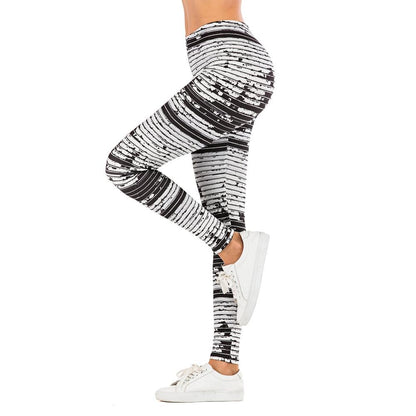 Printed yoga pants outdoor sports leggings - JWHL FASHION