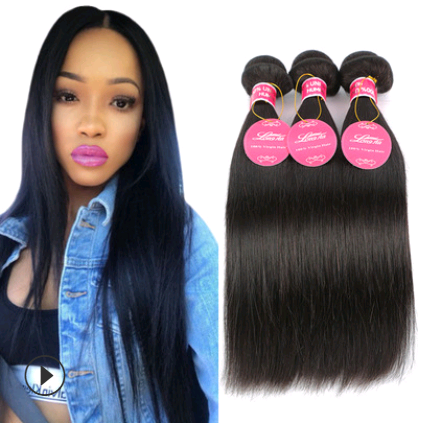 Straight wave human hair bundles 4X4 hair block - JWHL FASHION