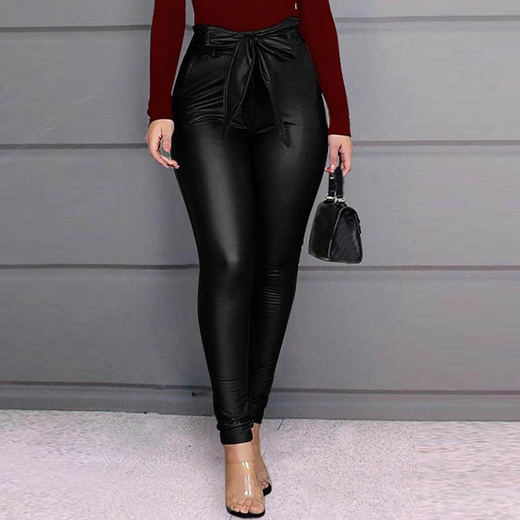 Tight pu leather leggings - JWHL FASHION