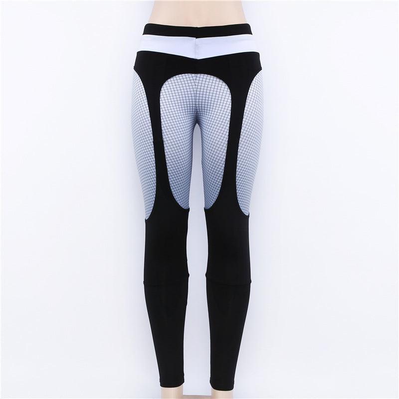 Hot new women's fashion stitching yoga sports leggings - JWHL FASHION